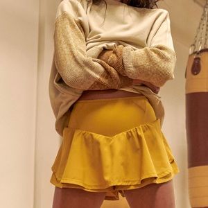 Free People Movement Schooling You Skirt In Green Wheat Medium